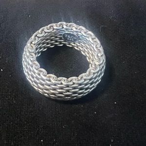 Tiffany’s Sterling Silver Mesh Link Ring
